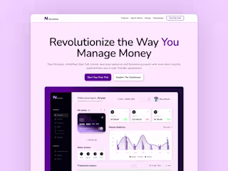 Nexum Bank Landing Page UI/UX | Modern FinTech Design