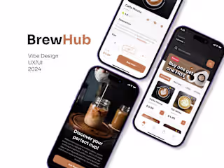 Logo & UX/UI Design for Brewhub: A Coffee Shop’s Digital Experie
