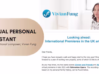 Virtual personal assistant for international composer