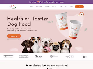 Shopify Landing page for Pet