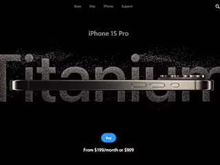 iPhone 15 Pro Landing Page - Clone