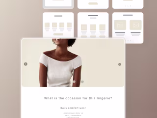 Lingerie brand web-app feature