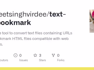 Text to Bookmark HTML Converter