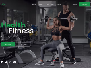 Fitness trainer website ui design on Behance