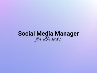 Social media management for Brands