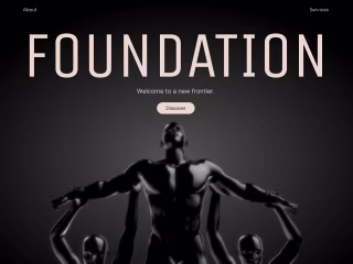 Foundation - Landing Page with Custom 3D Model