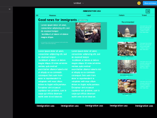 A webpage for news and other updates