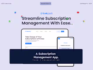 Trakpadi- Subscription Management App