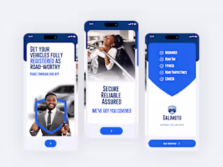 Mobile app design for a motor insurance company