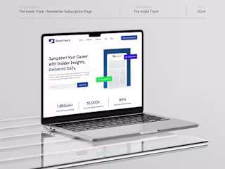 Inside Track | Newsletter Landing Page Design