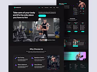 Gym Landing Page ui, ui design, uiux design