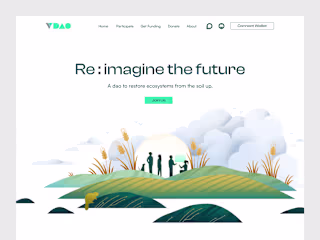 V DAO Website and DApp UI/UX Design