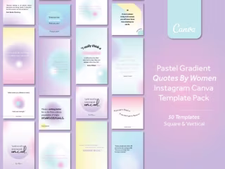 Instagram Template Pack | Inspirational Quotes by Women  