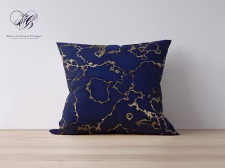 Royal blue marble metallic