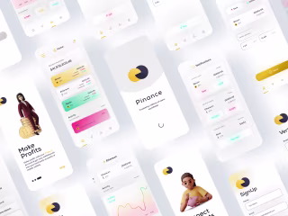 Pinance - A Crypto Trading Mobile App - UI/UX Design - Figma