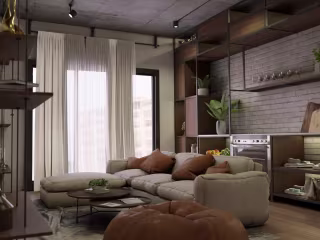 Interior Design for Industrial Style apartment  
