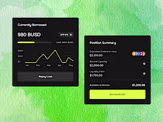 Defi Lending Protocol - Dashboard & Widgets