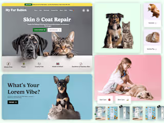 Pets Skin & Oral Care Website UI/UX Design & Shopify Development