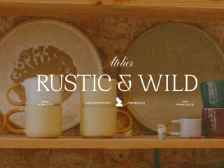 A vintage brand + website for a pottery & ceramics studio