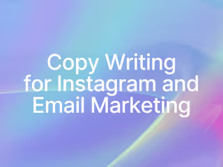 Crafting Copy for Instagram and Email - Health supplement
