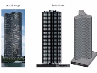3D Revit Model - Lake Point Tower, Chicago
