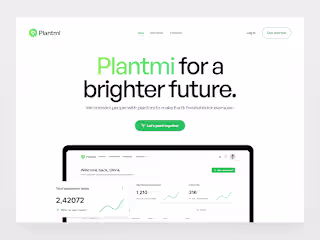 Plantmi - Plantation App Saas Landing Page UI UX Design