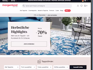 Morgenland Teppich - Ecommerce Site