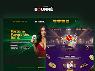 UI/UX for Ultimate-Bourré (Framer Landing Page Design)