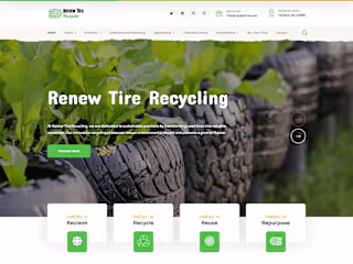 A Business website for recycling company "Renew Tire Recycling" 