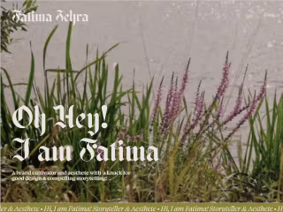 Story-Driven Website Design for Creative Director Fatima Zehra
