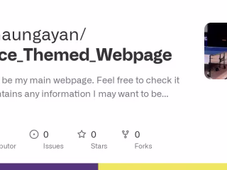 Space-Themed Webpage