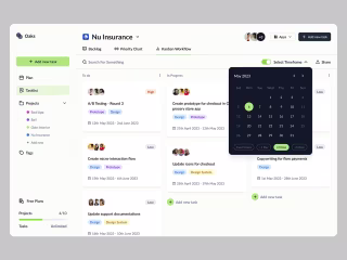 Oaks Task manager dashboard on Behance