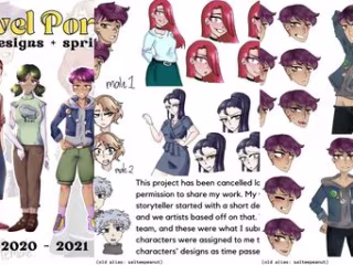 My Character Design Work for a Visual Novel