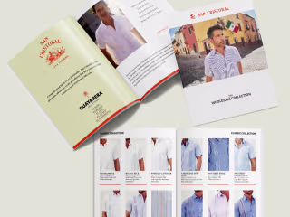 San Cristobal Men's Fashion Apparel Brand Catalog Design