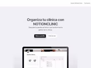 Notion template & Landing page to manage private clinics