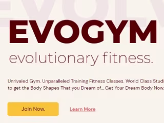 Web Dev & Design: EVOGYM (Gym Website)