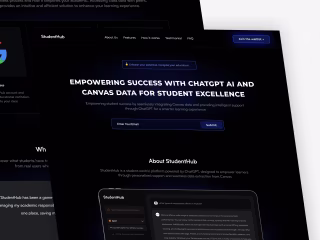 StudentHub - AI Learning Landing Page