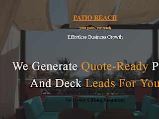 Data Entry and Lead Generation for Patio Reach Marketing Agency