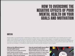 Article on Mental Health