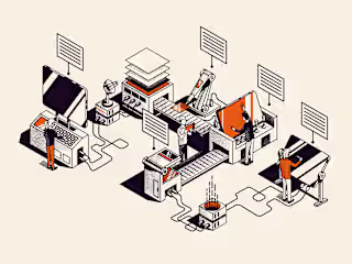 Data analytics process illustration