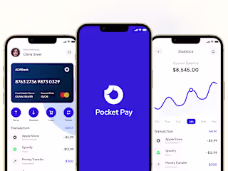 Pocket Pay Fintech - Figma Mobile App Design