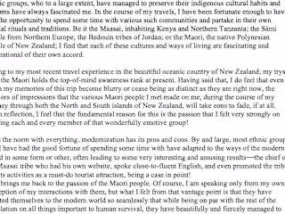 Keeping Up with the Maori