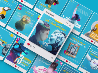 Creative social media post design for an education event