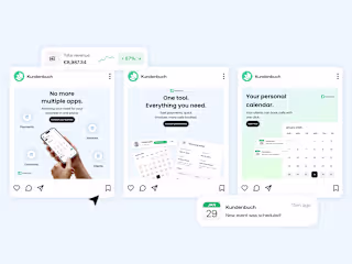 Kundenbuch - Marketing designs