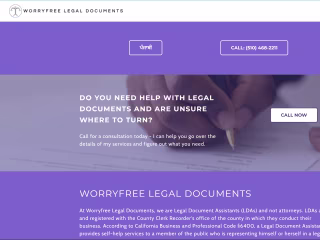 Worryfree Legal Documents Website