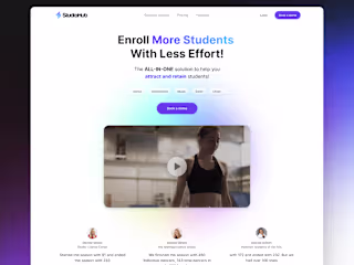 StudioHub.ai - Landing page design