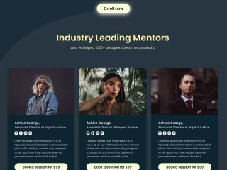 Landing pages for Foyr
