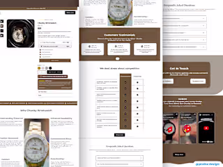 Chunky Wristwatch landing page built on Replo
