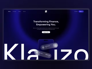Fintech website design