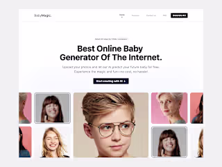 Ai baby Generater Website Design